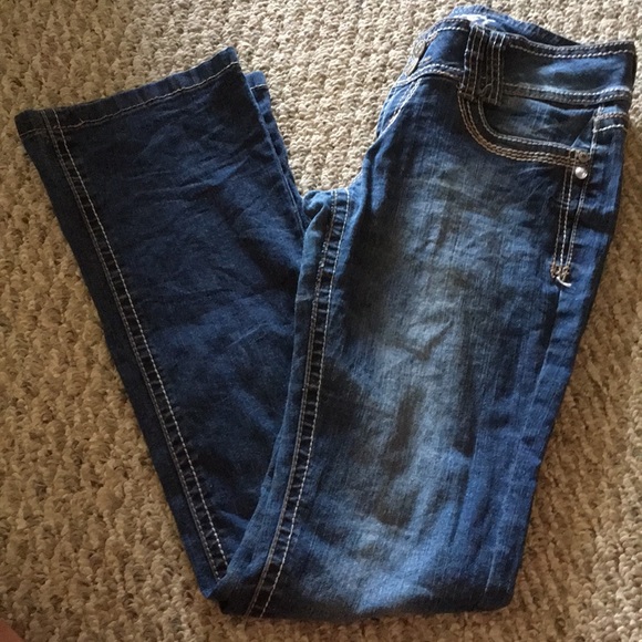 Wallflower dark wash bootcut jeans size 3 - Picture 1 of 3